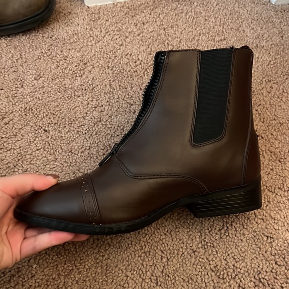 NWT Smoky Mountains Brown Leather Horseback Riding Boots Woman’s Size 7 - Picture 5 of 7